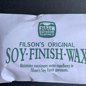 Filson soy finish wax